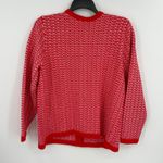 ON 34TH Red Pink White Textured Knit Button Front Cardigan Sweater 2X Photo 1