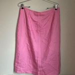 Ann Taylor Barbie Pink Knee Length Pencil Skirt Cotton Silk Blend Fully Lined Photo 0