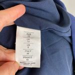 NICHOLAS Navy Crepe Deep V Gathered Sleeveless Dress Size 8 Formal Cocktail Blue Photo 12