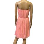 Maurice's Coral Rayon Strapless Elastic Waist Ruffled Flowy Lined Dress Womens M Photo 4