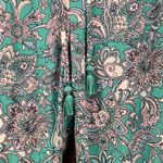 Belle By Kim Gravel Womens Capri Pants Size 1X Boho Paisley Floral Oversized Green Photo 4