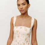 Reformation ππ Tagliatelle Linen Dress ~ Mildred Floral Print 12 NWT Photo 7