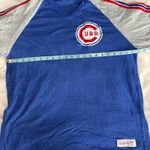 Mitchell & Ness Mitchell Ness Chicago Cubs Baseball V Neck Raglan T Shirt Womens XL Blue Gray Photo 7