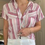 American Vintage Cropped Boho Striped Top  Photo 0