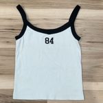 Brandy Melville John Galt White Black 84 Tank Top Women’s Small Photo 2