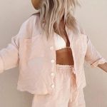 Show Me Your Mumu • NWT Jessica Linen Button Down Top Shell Pink Photo 1