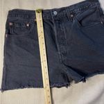 Levi's  501 Black Denim Cutoff Shorts Button Fly High Rise Size 31 Boho Grunge Photo 8