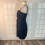 DKNY Blue Denim Belted Mini Pleated Sleeveless Jumper Dress Size Medium Photo 6