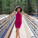 Blue Blush Vibrant Pink Backless Dress Photo 1