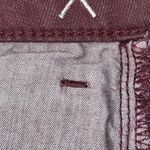 American Eagle Hi Rise Shortie Cutoff Shorts Burgundy Wine Super Stretch Size 00 Photo 9