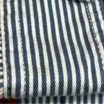 Just My Size Blue White Stripe top Embroidery 22w/24w 100%cotton county pumpkin denim collar Photo 9