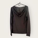 Under Armour Women's V-Neck Hooded Long Sleeve Heat gear Top Charcoal Gray Photo 1