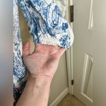 Gianni Bini Ivory/Blue French Toile Print Off Shoulder Blouse Size Extra Small Photo 8