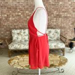 Lush Clothing Lush Romper Red Backless Chiffon Sleeveless M Dressy Party Vacation Cocktail Photo 5