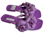 Jeffrey Campbell Fleuris Jelly Flip Flop Purple Floral Thong Sandals Size 7 New Photo 2