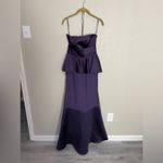 Vera Wang  White Trumpet Royal Purple Floor Length Strapless Gown 2 Photo 1