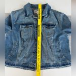 Ava & Viv  Dark Medium Blue Classic Wash Cropped Denim Jean Jacket Size X Photo 6