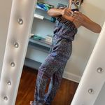 Sea New York Purple/Multi Silk Flounce Jumpsuit Size 2 Photo 1