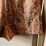 Haute Monde  Black and Orange Patterned pleather skort small Photo 12