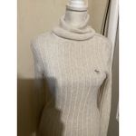 Abercrombie & Fitch Abercrombie Fitch Womens Ribbed Turtleneck Sweater Cream XS Cozy Warm Photo 1