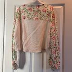 POL Ivory Floral Patchwork Button Shirt - M Photo 7