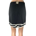 Vestique NEW Black White Braided Hem High Waist Mini Straight Pencil Skirt Sz L Photo 2