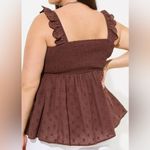 Torrid  Babydoll Cotton Clip Dot Smocked Bodice Flirty Flowy Festival Beach Tank Photo 1