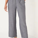 Old Navy NWT  High Rise Linen Wide Leg Pant Light Tone Chambray Size‎ Large Photo 0