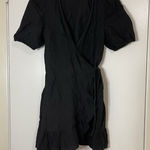 & Other Stories Los angeles atelier & other stories black linen wrap mini dress size US 8 Photo 0