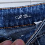 Warp + Weft Jeans Distressed Button Fly CDG Paris Cigarette Size 25x26 Blue Photo 5