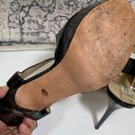 Charles David  Black Patent Peep Toe Stiletto Heels Size 9 1/2 Photo 5