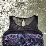 Torrid  Velvet Paisley Print Dress W/ Mesh Detail Photo 8