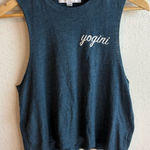 Spiritual Gangster Yogini Graphics Heather Blue Cropped Tank Top - Women's Small Photo 0