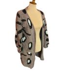 XOXO  fuzzy soft eyelash cheetah cardigan Photo 1