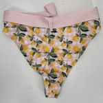 CAPITTANA Lina Bikini Bottom Size Large High Waist Lemon Vichy NWT Swim Beach Yellow Photo 12