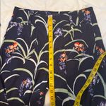 Anthropologie Maeve, The Colette Cropped Wide-Leg Pants, Navy Floral, Size 28P Photo 7