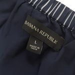 Banana Republic Navy Blue White Striped Off Shoulder Mini Dress - Large Photo 6