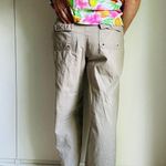 VTG Women’s Wide Leg Khaki Chino Pants Utility Pockets Waist 29 Classic Workwear Tan Photo 2