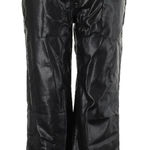 J.Crew  Faux Leather Black Boot Leg Cut Pants Women’s Size 30/10 NWT Photo 0