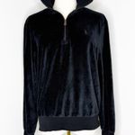 Polo Ralph Lauren Quarter Zip Pullover Black Velour Size Small Photo 0
