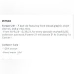 Forever 21  plus size 0X breast graphic knit t-shirt short sleeve crew neck boobs Photo 10