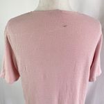 ZARA Textured Knit V-Neck Short Sleeve Top Pink Size Small Photo 11