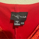 My Michelle Vintage  Rose Midi Slip Dress Beaded Straps Scarf Hem Fairy Whimsical Photo 7