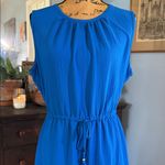 Calvin Klein  Sleeveless Tiered Dress in Capri Blue Size 16 Photo 5