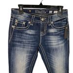 Miss Me NWT Miss Me Jeans Womens Size 26 Boyfriend Ankle Denim Embellished Flap Pockets Photo 2
