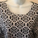 Lulu~B UPF 50 Black White Resort Wear Top Sz. S Round Neck 3/4 Notched Sleeve Photo 6