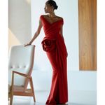 Chiara Boni  Tekkan Sleeveless Rosette Mermaid Gown Size in Geranium IT 40 / US 4 Photo 1