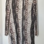 L'Agence L’agence Long Slim Cream Grey Cardigan Longline Cashmere Blend Size XSmall NWT Photo 4