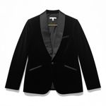 CAbi  Velvet Satin Dinner Jacket Blazer Womens 8 NYE Party Gala Black Photo 0