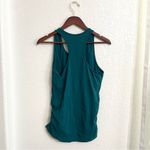Athleta  Womens Tank Top Teal Racerback Ruched Size Medium Photo 1